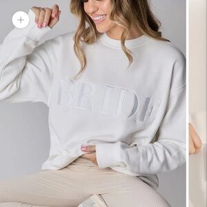 BRIDE Embroidered Crewneck Sweatshirt - White